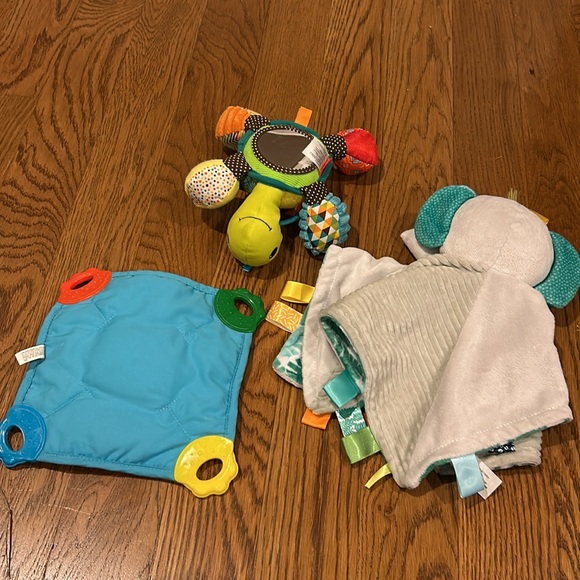 Three Baby Toys:  Infantino Pal Turtle, Bright Stars Elephant, NUBY Monkey - Picture 6 of 16